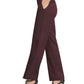 Calça feminina DKNY com zíper e bolsos, perna reta, roxa, tamanho 14