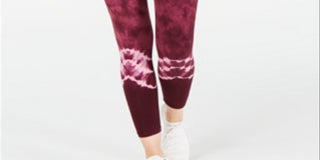 Ideology Women's Acid Wash Active Wear Skinny Leggings Purple Size Small