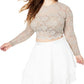 Vestido curto de renda City Studios Junior's Plus, marrom, tamanho 2