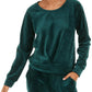 Ideology Camiseta Feminina Plissada de Veludo Verde Tamanho XX-G