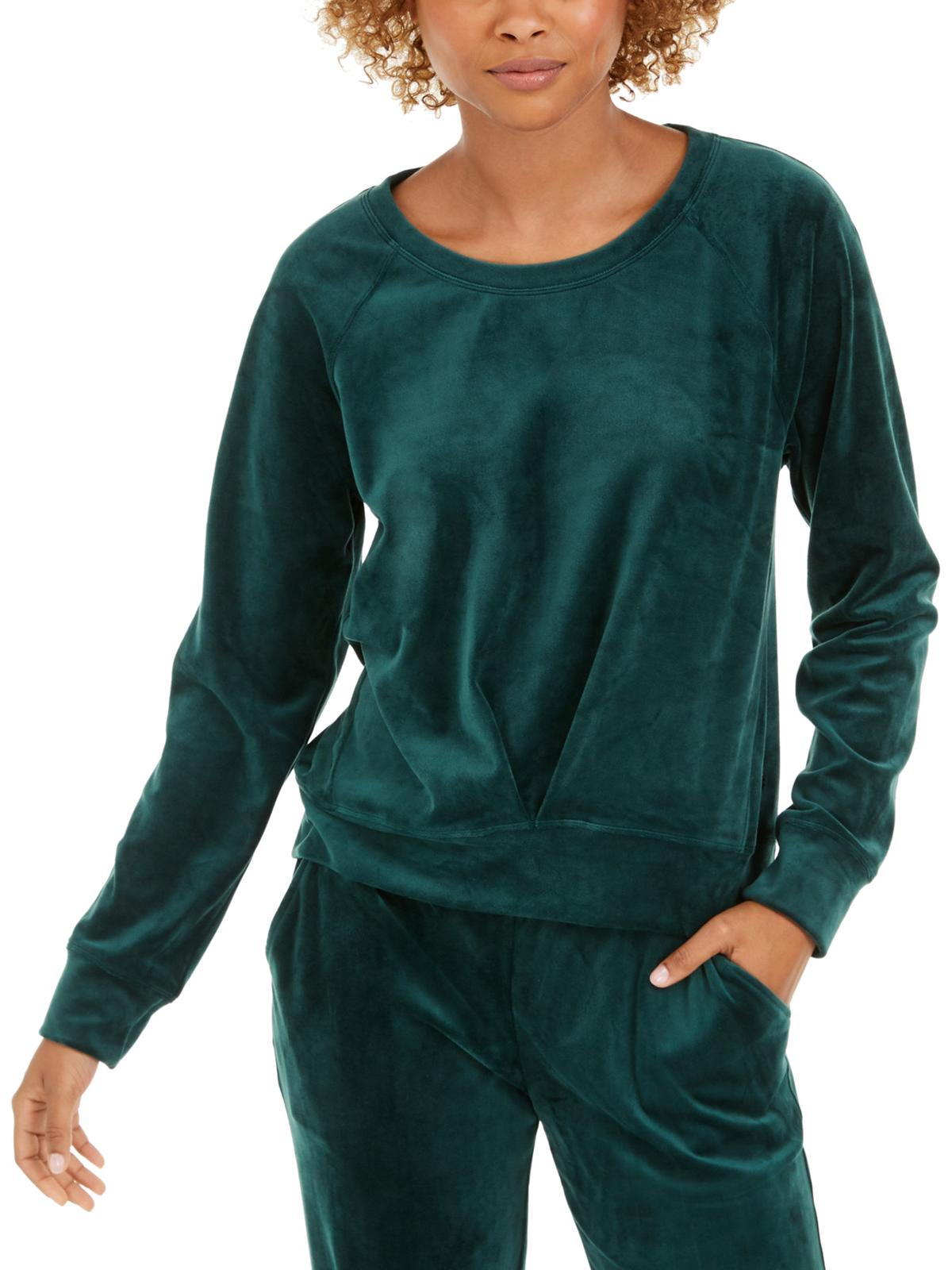 Ideology Camiseta Feminina Plissada de Veludo Verde Tamanho XX-G