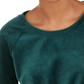 Ideology Camiseta Feminina Plissada de Veludo Verde Tamanho XX-G