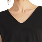 Rachel Roy Bina Cropped Top com Decote em V Feminino Preto Tamanho XX-G
