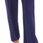 Calça feminina Bar III com amarração frontal e perna larga, azul escuro, tamanho XX-G