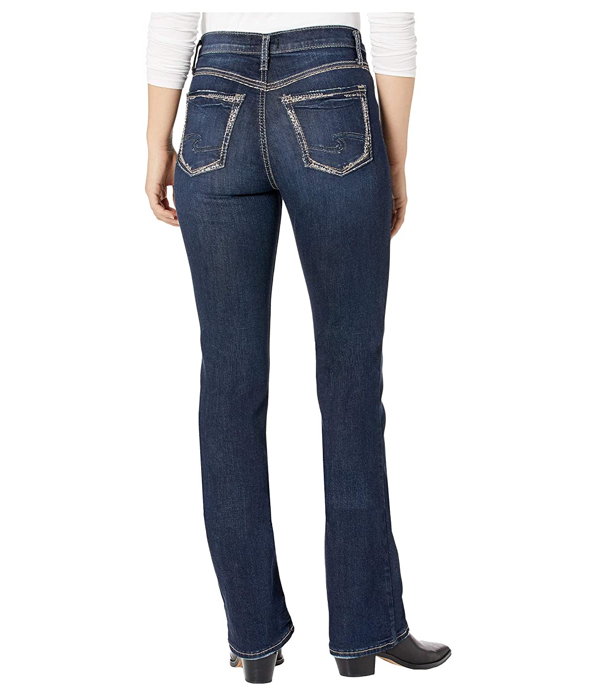 Calça jeans feminina Calley High Rise Slim Boot, azul, tamanho 26, da Silver Jeans Co.