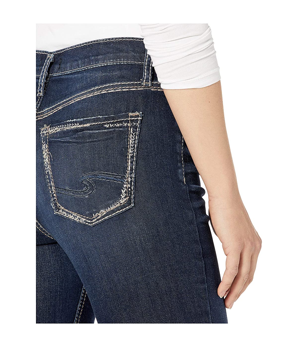 Calça jeans feminina Calley High Rise Slim Boot, azul, tamanho 26, da Silver Jeans Co.