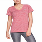 Camiseta fitness feminina Under Armour, rosa, tamanho grande