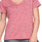 Camiseta fitness feminina Under Armour, rosa, tamanho grande