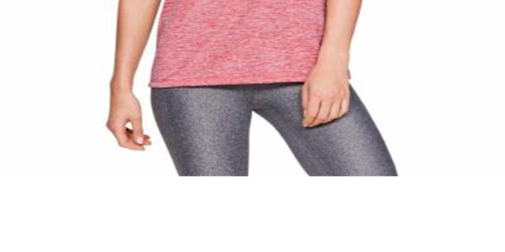 Camiseta fitness feminina Under Armour, rosa, tamanho grande