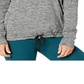 Camiseta Nike Yoga Funnel Neck Dri Fit Feminina Cinza Tamanho XS