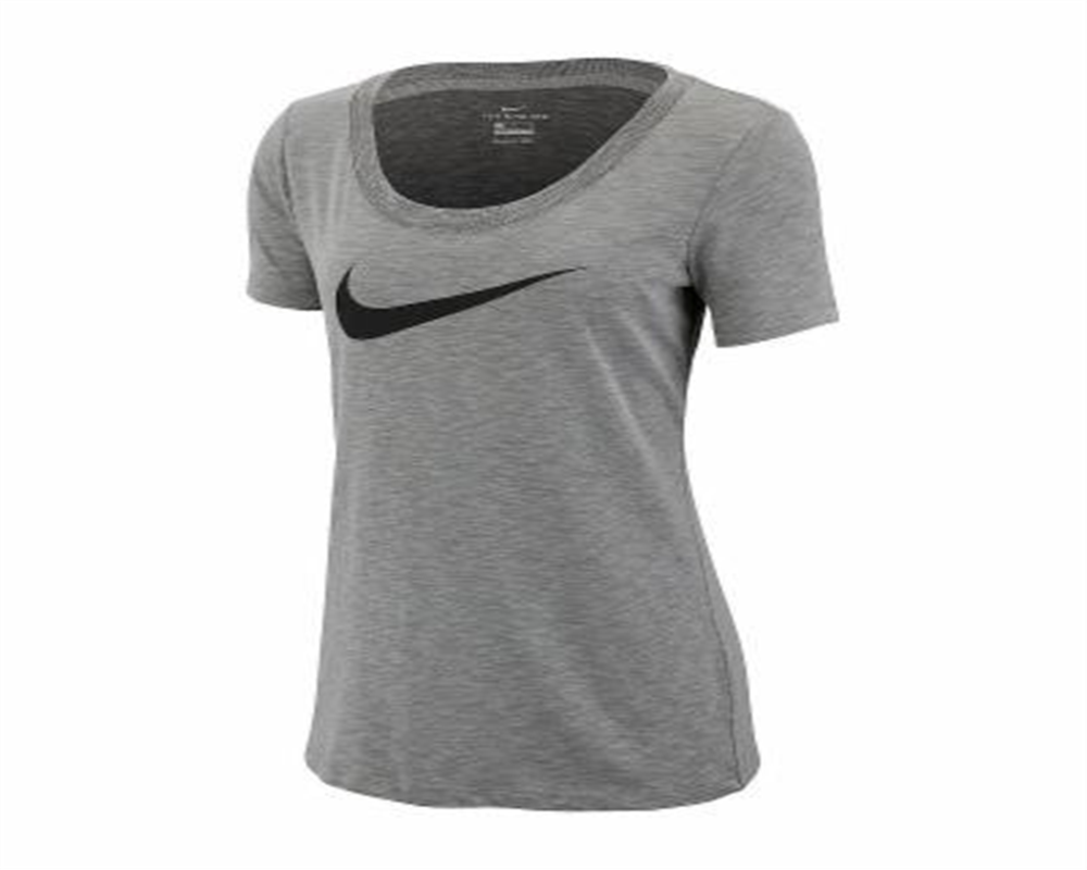 Camiseta Nike Dry Logo Training Feminina Cinza Tamanho P