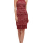 Vestido de coquetel floral Guss Illusion feminino vermelho tamanho 4