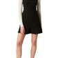 Vestido feminino French Connection Dorotea com babados e gola quadrada, ajuste e flare, preto, tamanho 0