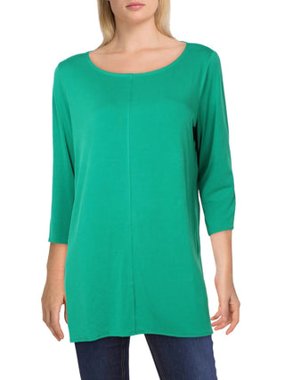 Túnica Alfani Feminina Manga 3/4 Verde Tamanho P
