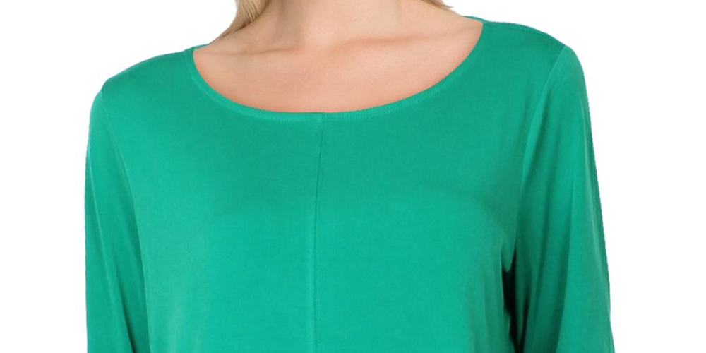 Túnica Alfani Feminina Manga 3/4 Verde Tamanho P