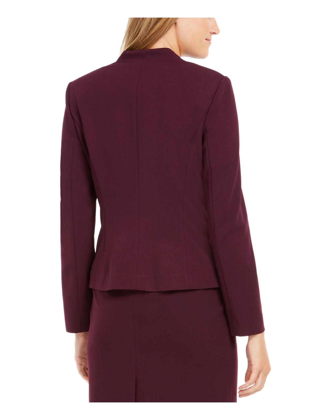 Jaqueta Calvin Klein Feminina Sem Gola Aberta Frente Roxa Tamanho 6