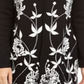 Cardigan feminino Alfani Arched Garden, preto, tamanho pequeno, médio