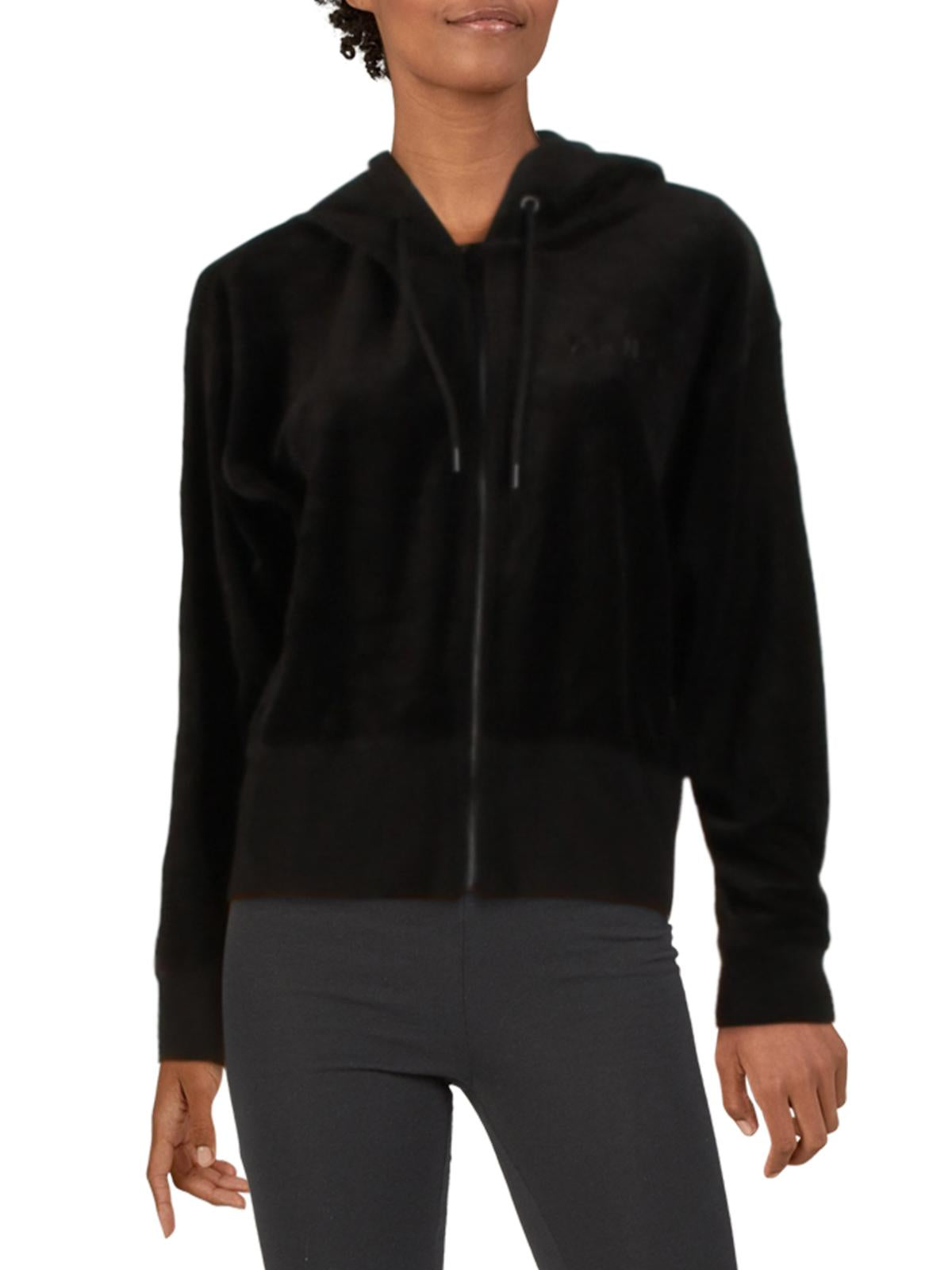DKNY Athleisure Fitness Hoodie Feminino Preto Tamanho Médio