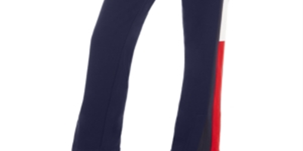 Calça esportiva feminina Tommy Hilfiger Sport Vented Colorblocked azul tamanho GG