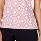 Polo Tommy Hilfiger feminino estampado de manga curta vermelho tamanho M