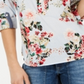 Tommy Hilfiger Blusa Feminina Floral com Zíper Azul Tamanho X-G
