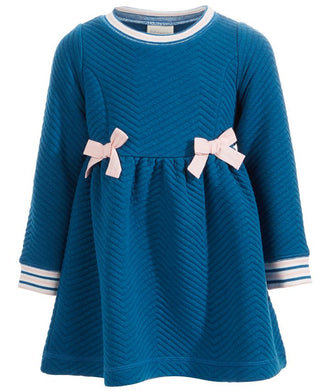Vestido acolchoado infantil First Impressions para meninas, azul, tamanho 24 meses