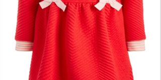 Vestido acolchoado para bebê menina First Impressions vermelho tamanho 12 meses