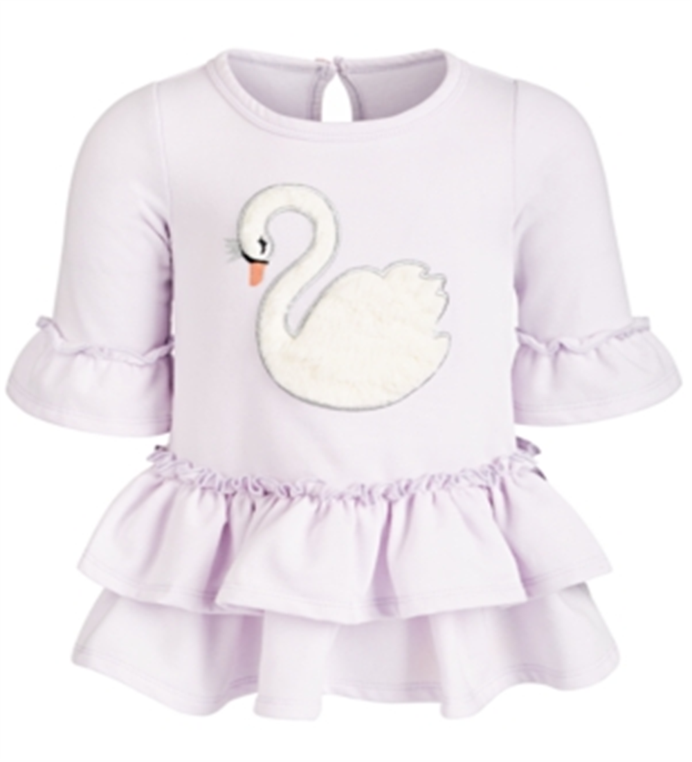 Vestido de cisne com babados para meninas First Impressions, roxo, tamanho 24 meses