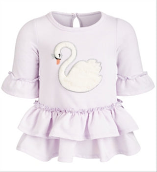 Vestido de cisne com babados para meninas First Impressions, roxo, tamanho 24 meses