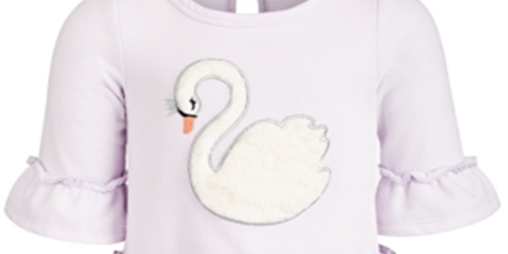 Vestido de cisne com babados para meninas First Impressions, roxo, tamanho 24 meses