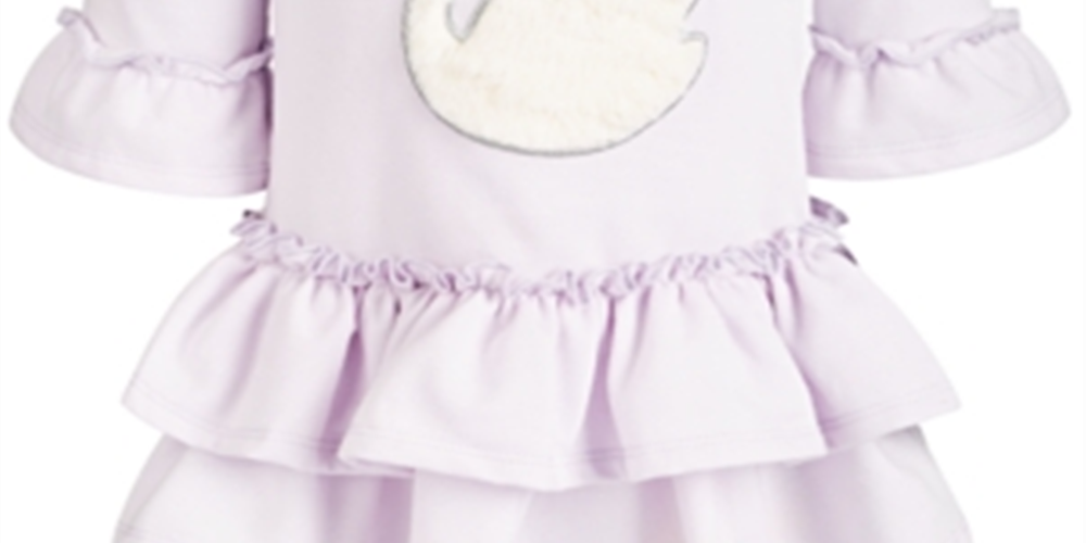 Vestido de cisne com babados para meninas First Impressions, roxo, tamanho 24 meses