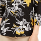 Blusa feminina estampada em jacquard, preta, tamanho grande, da coleção JM