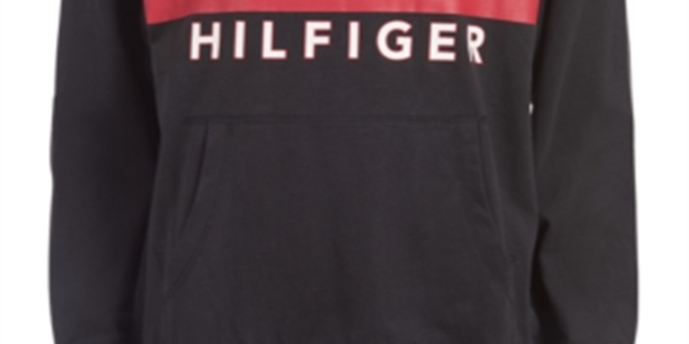 Tommy Hilfiger Little Boy's James Logo Moletom leve com capuz cinza tamanho 6