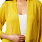 Cardigan feminino Alfani com frente aberta, escolha amarelo, tamanho pequeno G