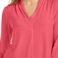 Blusa feminina Charter Club manga 3/4 coral tamanho XX-G