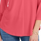 Blusa feminina Charter Club manga 3/4 coral tamanho XX-G