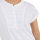 Top texturizado de crochê feminino Style &amp; Co, branco, tamanho X-S