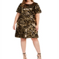 Vestido plus size feminino com lantejoulas em dois tons, amarelo, tamanho 2X, da INC International Concepts
