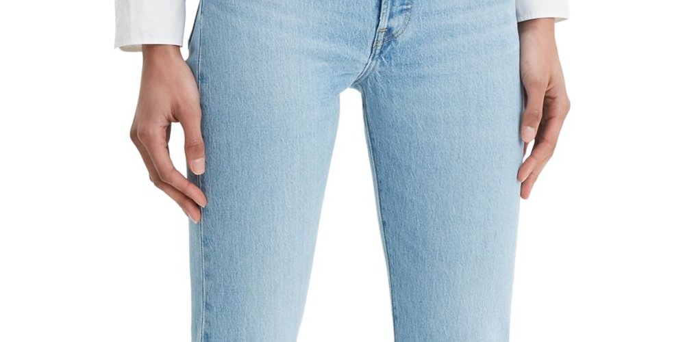 Calça jeans feminina Levi's reta azul tamanho 30x28