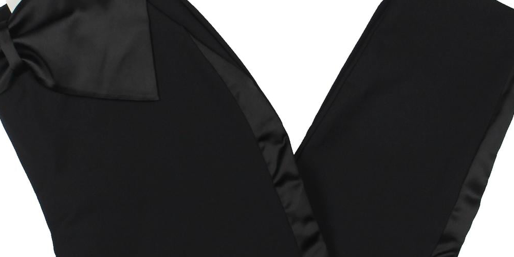Calça social feminina com detalhe de laço no tornozelo, preta, tamanho 12, da INC International Concepts