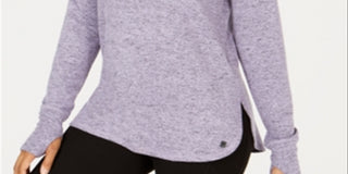 Blusa feminina de manga comprida mesclada Ideology, roxa, tamanho pequeno