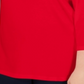 Karen Scott Top Henley Feminino Plus com Mescla e Gola V Vermelho Tamanho 0X