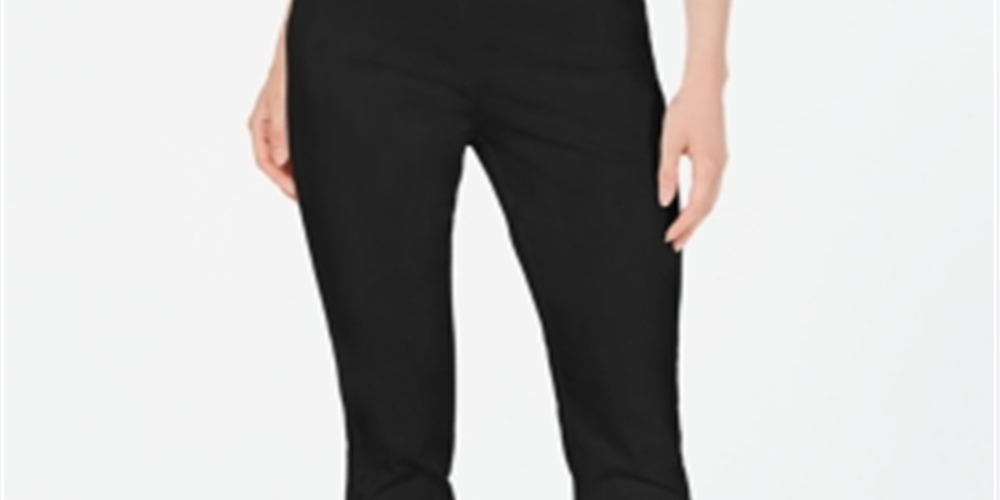 Calça skinny feminina Charter Club Chelsea Stretch Twill preta tamanho 6 Petite