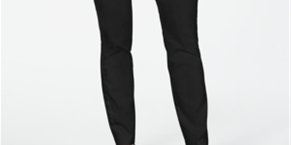 Calça skinny feminina Charter Club Chelsea Stretch Twill preta tamanho 6 Petite