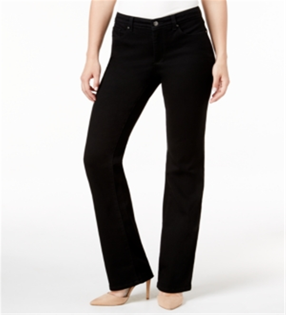 Calça jeans feminina Charter Club Prescott Tummy Control Bootcut preta, tamanho 24x4,5