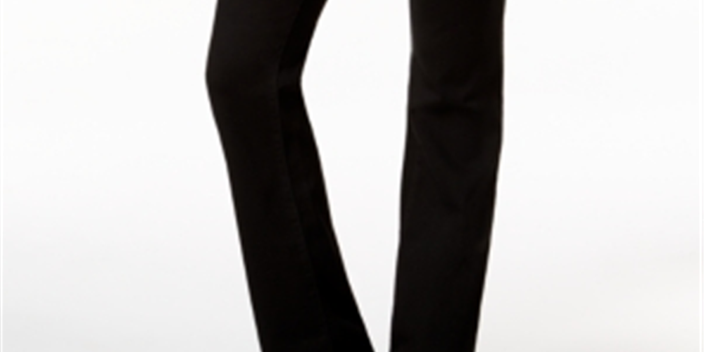 Calça jeans feminina Charter Club Prescott Tummy Control Bootcut preta, tamanho 24x4,5