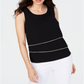 Blusa Alfani Feminina com Acabamento Tubular, Preta, Tamanho P