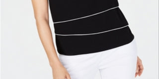 Blusa Alfani Feminina com Acabamento Tubular, Preta, Tamanho P