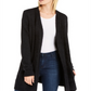 Cardigan feminino Eyelash da INC International Concepts, preto, tamanho grande