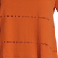 French Connection Feminino Jersey Texturizado Canelado Ladder Stitch Manga Curta Gola Redonda Top Curto Laranja Tamanho Grande